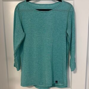 Green Relaxed Tunic Long Sleeve Tee